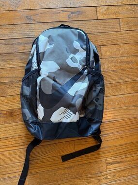 Nike Grey Camo Backpack with Black Swoosh